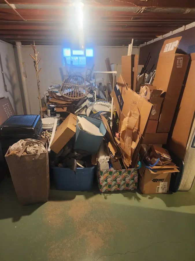 Roll-off dumpster container at job site for 15 Yard Dumpster Rental in Arbutus